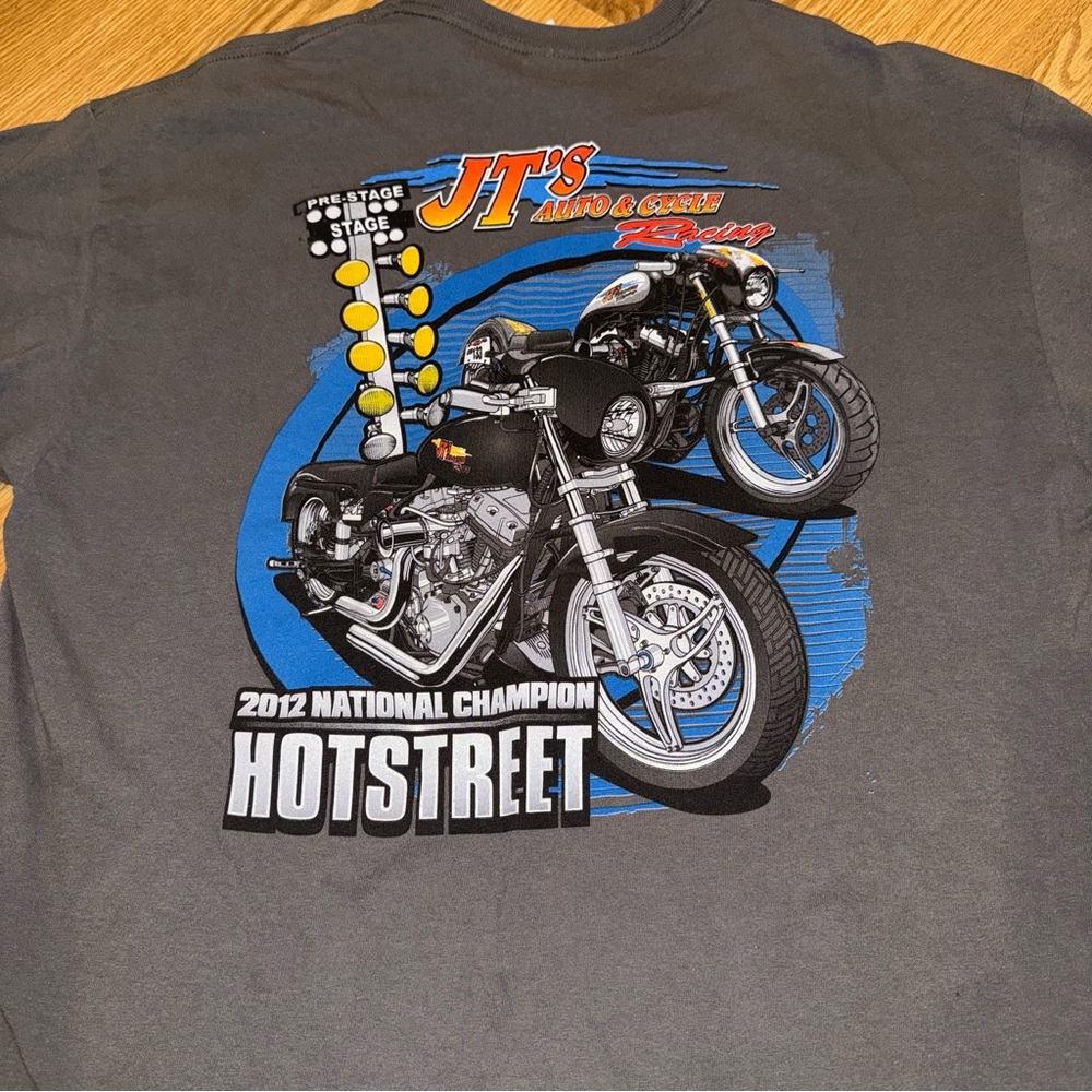Vintage 2012 JT’s Auto & Cycle Racing Hotstreet National Champs T Shirt‎ Sz L
